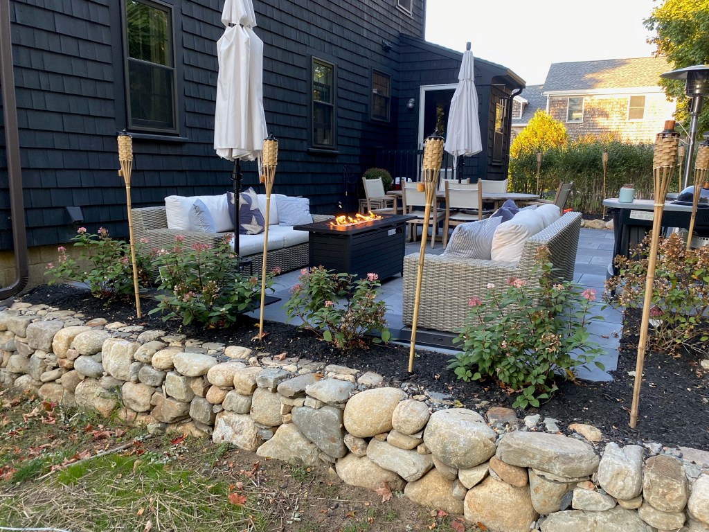 New England Fieldstone Wall and&nbsp;Patio